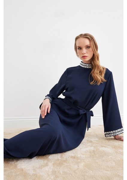 Beril Taşlı Elbise - Lacivert modelleri