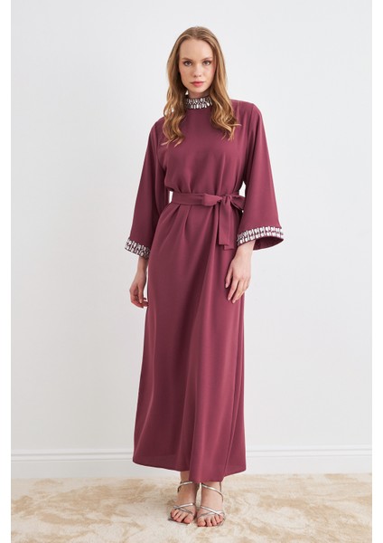 Beril Taşlı Elbise - Gül Kurusu