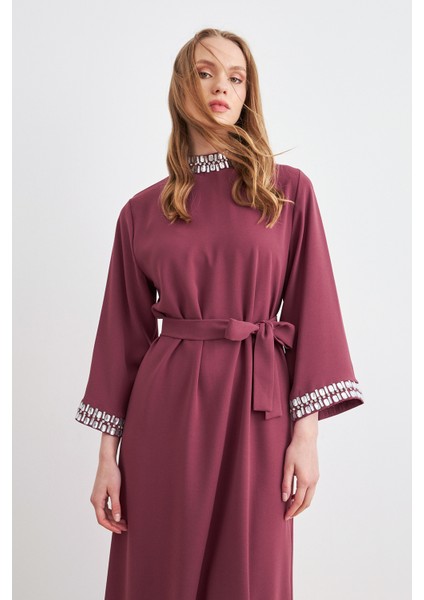 Beril Taşlı Elbise - Gül Kurusu modelleri