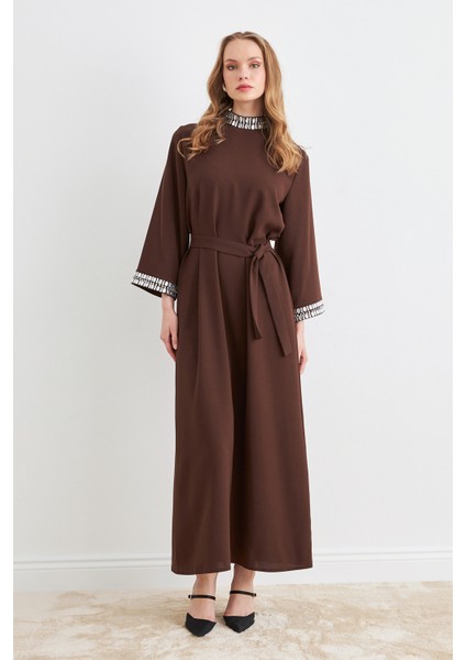 Beril Taşlı Elbise - Kahve fırsatları