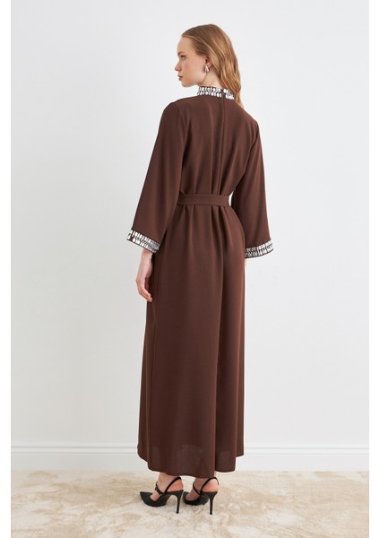 Beril Taşlı Elbise - Kahve indirimleri