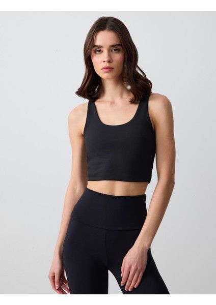 mavi dar kesim u yaka örme bralet
