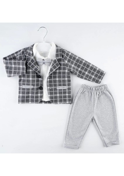 Ekoseli Filotaalı 3 Lü Ceket Takım