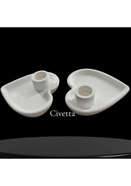 Taş Tozu 2 Li Kalp Mumluk fiyatları