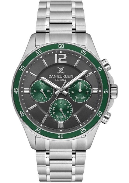 DK.1.13972-7 Exclusive Tüm Fonksiyonları Aktif Çelik Kordonlu 3 Atm Suya Dayanıklı Metalik Renk Erkek Kol Saati