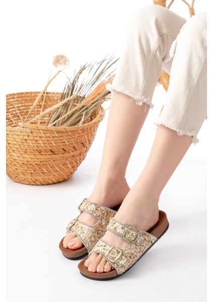 Pien Çift Tokalı Şık Günlük Ful Ortapedik Terlik modelleri