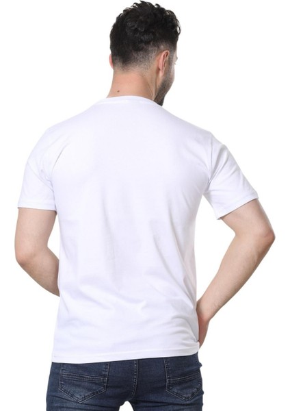 %100 Pamuk Regular Fit Bisiklet Yaka Basic Düz Kısa Kollu Tişört