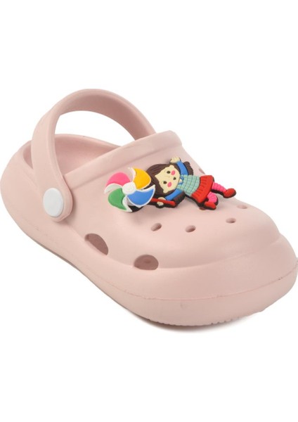 Pudra Hafif Esnek Çocuk Terlik Sandalet Yumurcak P