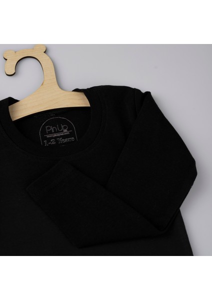 ® 2’li Çocuk Uzun Kollu %100 Pamuklu Ribana Basic T-Shirt (2 Adet)