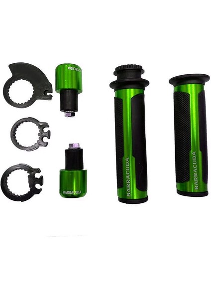 Motosiklet Universal Elcik ve Topuz Seti Yeşil