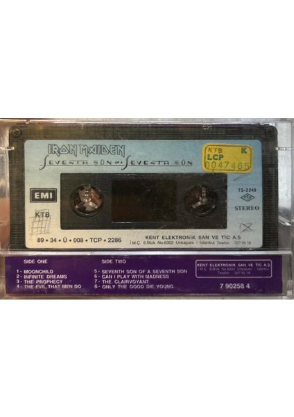Kaset Iron Maiden – Seventh Son Of A Seventh Son 1989 Baskı Kaset