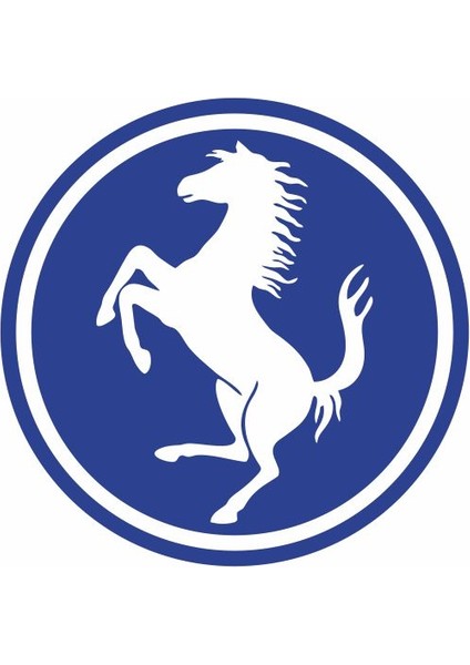 Ferrari Logo Mavi 55 x 55 mm Sticker 10'lu