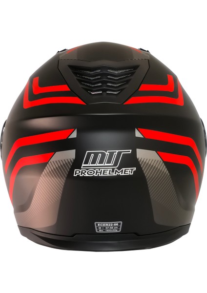 M-966 WX20 Red Çene Açılır Motosiklet Kaskı