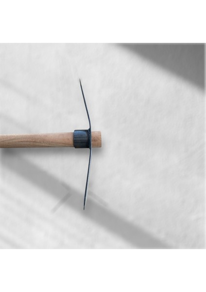 Çift Ağızlı Dövme Demir Çapa + 50 cm Sap