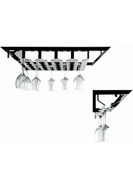 Pirge Krom Ayaklı Bardak Askı 50*50 cm