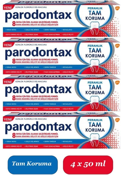 Diş Macunu Ferahlık Tam Koruma 4 x 80 gr