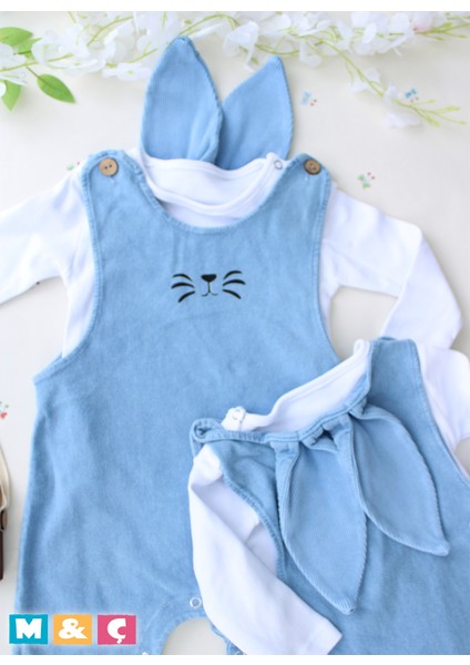 Erkek Bebek Uni Kulaklı Tav;an Salopet 9-12-18-24 Ay fırsatları