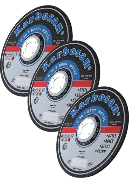 Metal (Nk) Kesme Diskleri 115X3,0X22.23 3 Adet