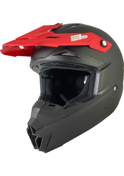 N600 Mat Black Cross Motosiklet Kaskı