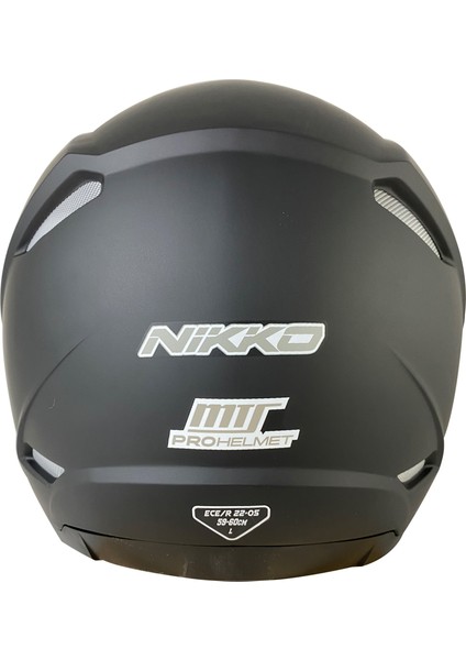 N600 Mat Black Cross Motosiklet Kaskı