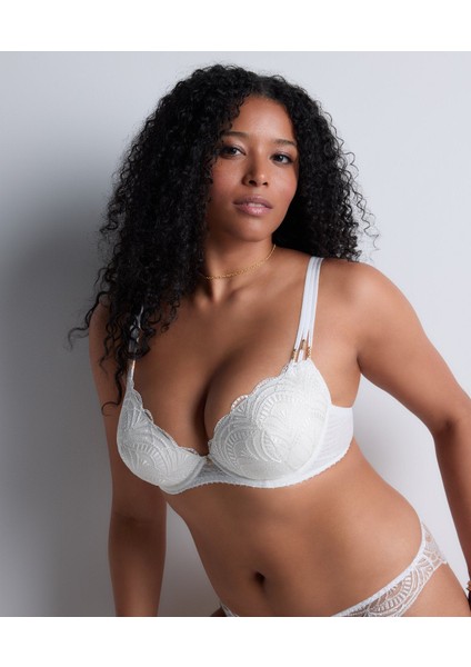 Vibes Push-Up Sütyen, Şık Altın Detaylı, Transparan Işlemeli fırsatları