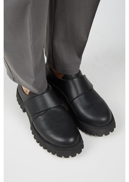 Mimi Kadın Deri Çırtlı Hakiki Deri Siyah Ayakkabı modelleri