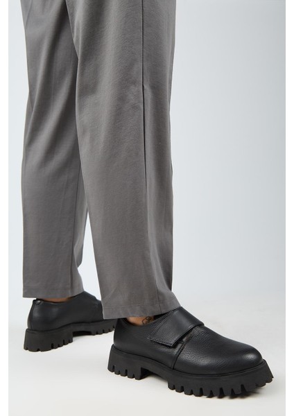 Mimi Kadın Deri Çırtlı Hakiki Deri Siyah Ayakkabı