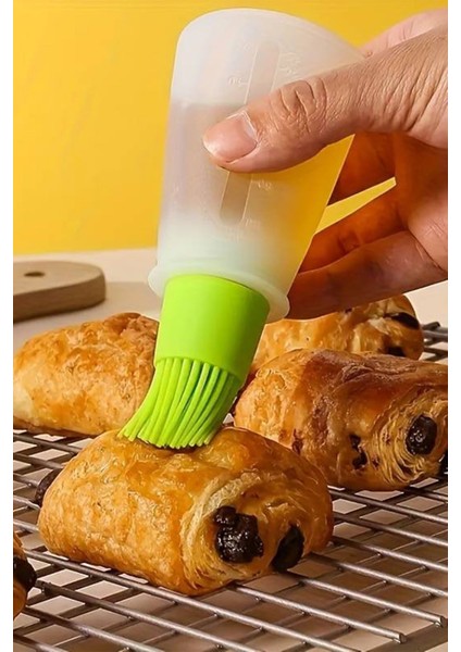 Turuncu Yağ Püskürtücü, 2'li, şeffaf, 0-99 ml, ızgara ve fritöz kullanım için
