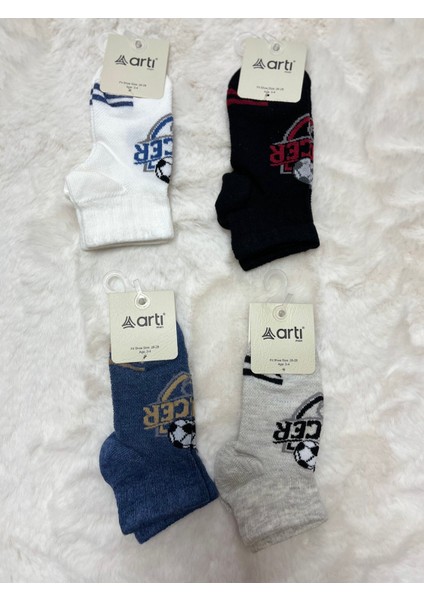 4 Lü Arabalı Erkek Çocuk Çorabı