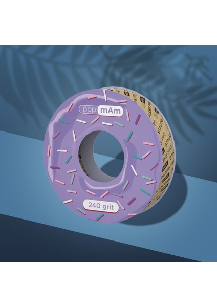 Metal Taban Rulo Yedek Zımpara Papmam 240 Grit Beyaz