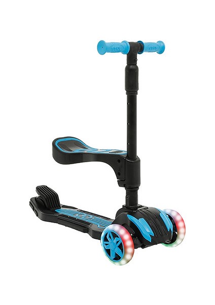 Oturaklı LED Işıklı Scooter | 3 Tekerlekli Combo Scooter 3-7 Yaş indirimleri