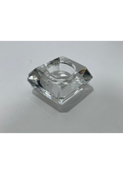 Faset Kesim Kristal Cam Tealight Mumluk 6,7x7,7 cm (1 Adet) fiyatları