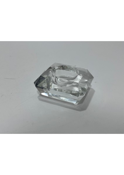 Faset Kesim Kristal Cam Tealight Mumluk 6,7x7,7 cm (1 Adet) modelleri