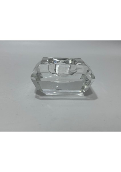 Faset Kesim Kristal Cam Tealight Mumluk 6,7x7,7 cm (1 Adet) indirimleri