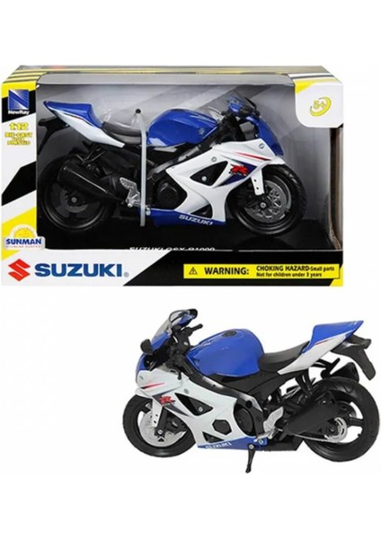 Suzuki GSX-R1000 2008 Model Motorsiklet 1/12 Ölçek - Mavi