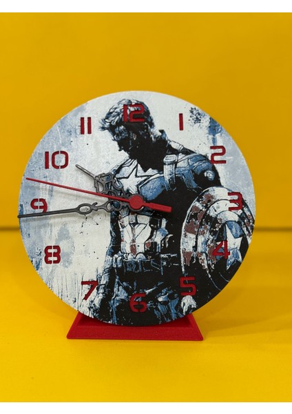 Captain America Dekoratif (Duvar - Masa) Saati