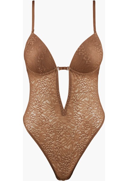 Sculpt By Aubade Body, Derin Dekolte, Şeffaf Askılar ve Dantel Detaylarıyla Figür Vurgulayan Model
