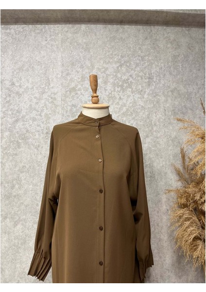 25Y1176 Tunik Kolları Nervürlü - Eylül - 25Y1176 - Kahve - 1