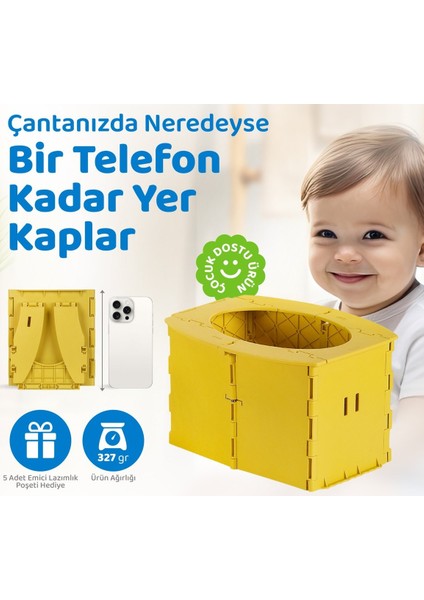 Lazımlık, Portatif Seyahat Tipi Katlanabilir Taşınabilir Çocuk Tuvaleti