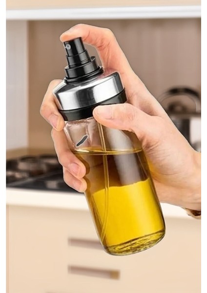 Siyah Metal Kapaklı Sprey Cam Yağdanlık, Sirkelik ve Sosluk, 250 mL, 2'li set fiyatları