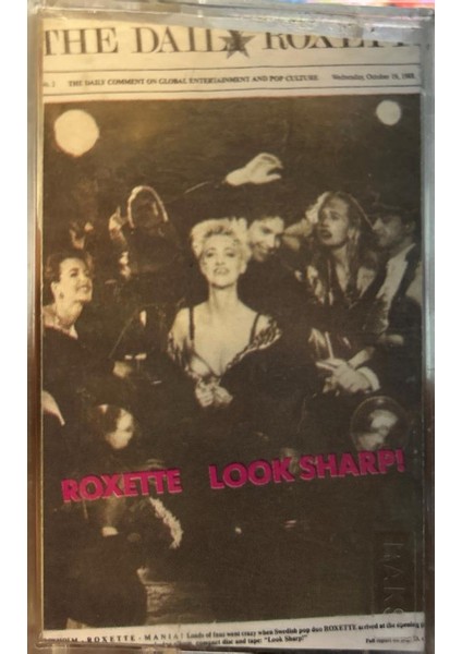 Kaset Roxette ‎– Look Sharp! Listen To Your Heart Bu Albümde 1989 Baskı Kaset