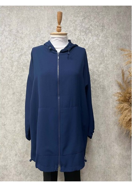 25Y1428 Tunik Kanguru Cepli Komple Fermuar Kapama - Eylül - 25Y1428 - Lacı - Standart