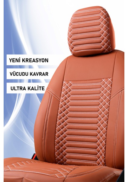 Dacia Logan 3 (2022-2023) Uyumlu Tam Set Oto Koltuk Kılıfı Dıamond Serisi .6 fırsatları