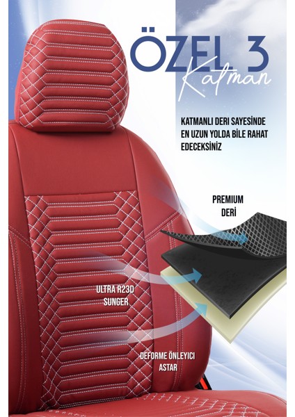 Hyundai Admıra (2000-2005) Uyumlu Tam Set Oto Koltuk Kılıfı Dıamond Serisi .3 fırsatları