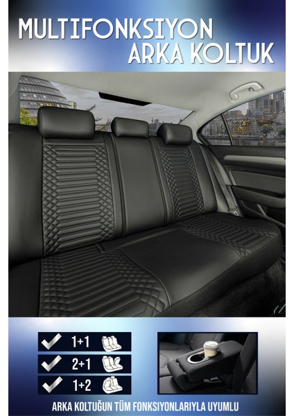 Bmw E46 (1996-2005) Uyumlu Tam Set Oto Koltuk Kılıfı Dıamond Serisi .2 modelleri