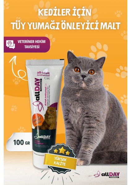 Antihairball Tüy Yumağı Önleyici Kedi Maltı 100GR