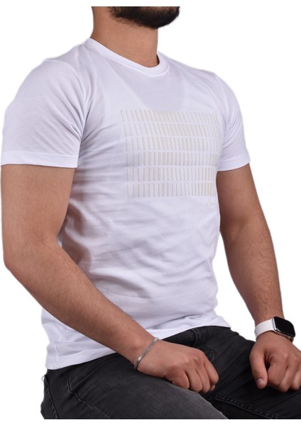 Adv-5000 Bisiklet Yaka Tişört /Beyaz/M modelleri
