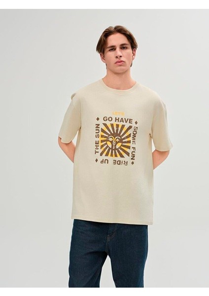 Ltb Yanese Erkek Basic Baskılı Sıfır Yaka Taş T-Shirt 1225842726089