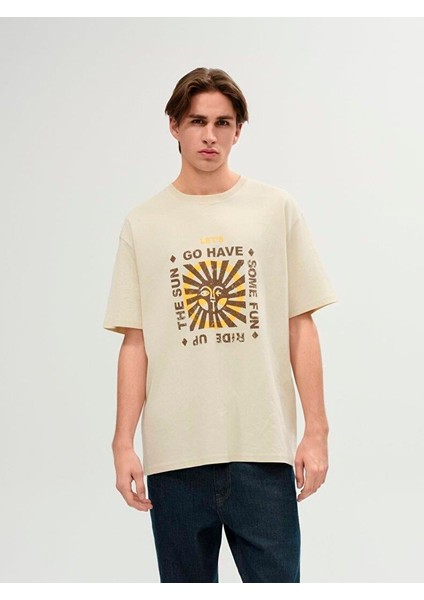 Ltb Yanese Erkek Basic Baskılı Sıfır Yaka Taş T-Shirt 1225842726089