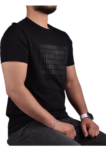 Adv-5000 Bisiklet Yaka Tişört /Beyaz/M